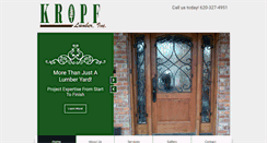 Desktop Screenshot of kropflumber.com